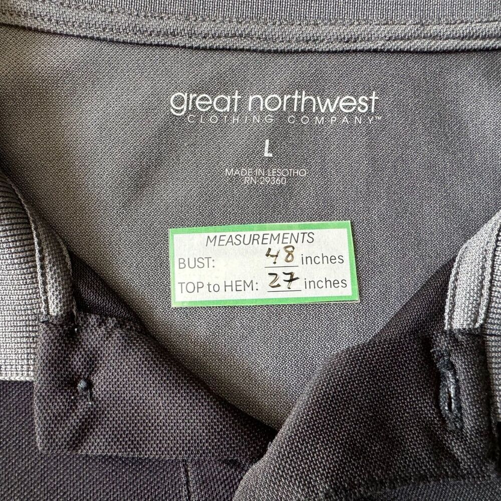 Great North West Sz L Men Golf Polo Shirt Collared Short Sleeves