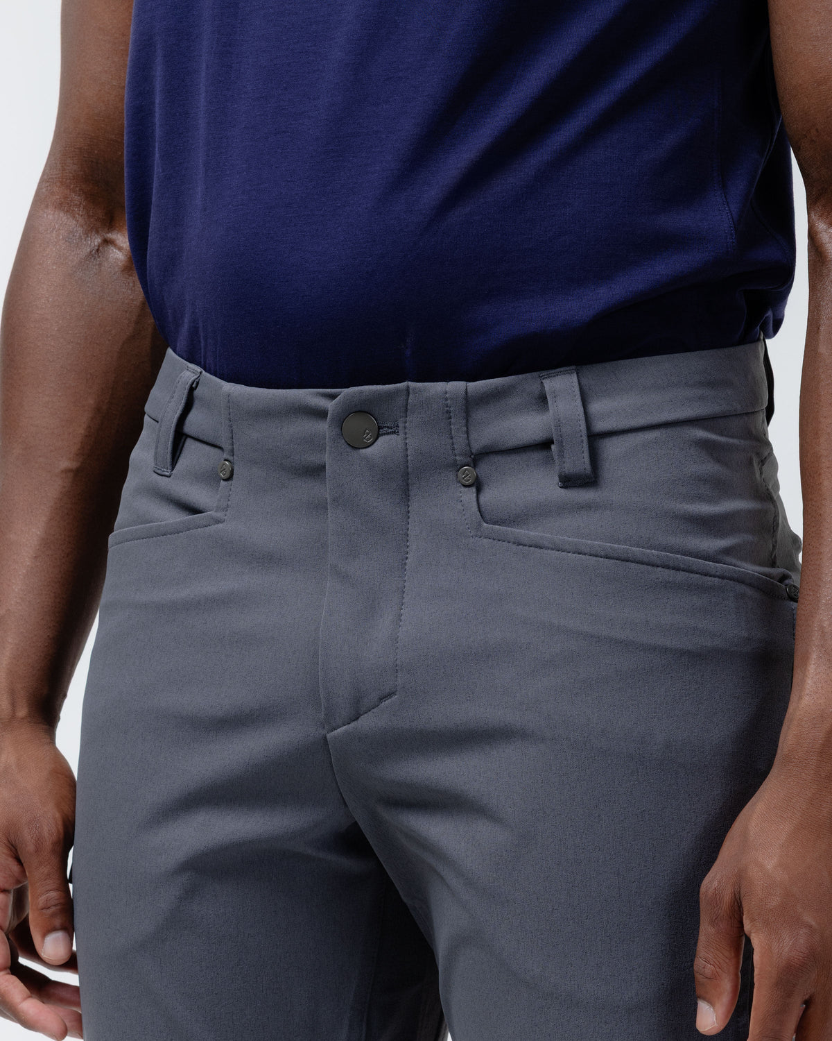 Black Crest Men's Passage Chino Stretch Water-Resistant Pants Charcoal