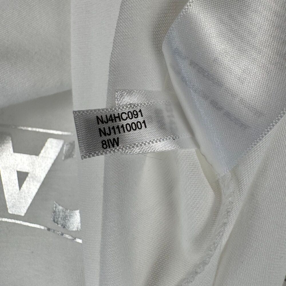 Nautica Jeans Sz L NWT White Short Sleeve Women's Shirt Sparkling