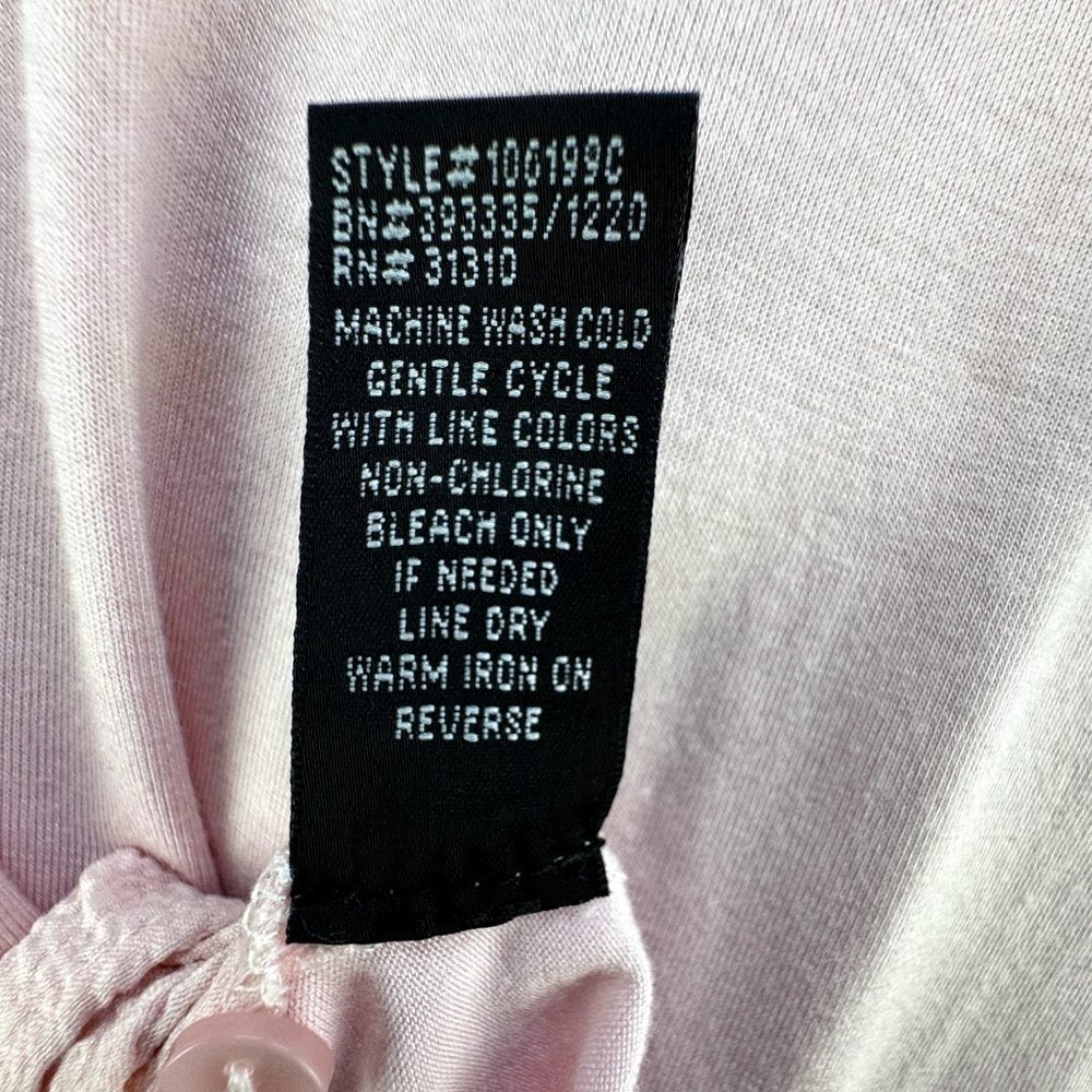 BCX Juniors Textured Tie-Front Pink Top Short sleeve Size Small