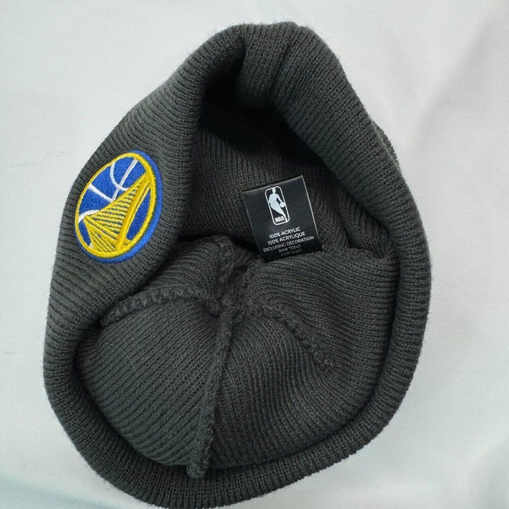 '47 Golden State Warriors Gray White Knit Beanie Pompom Hat