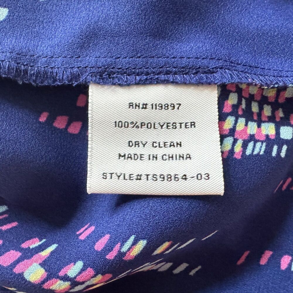 Collective Concepts Ladies Sz S Blue Semi Sheer Blouse Sleeveless Keyhole Back
