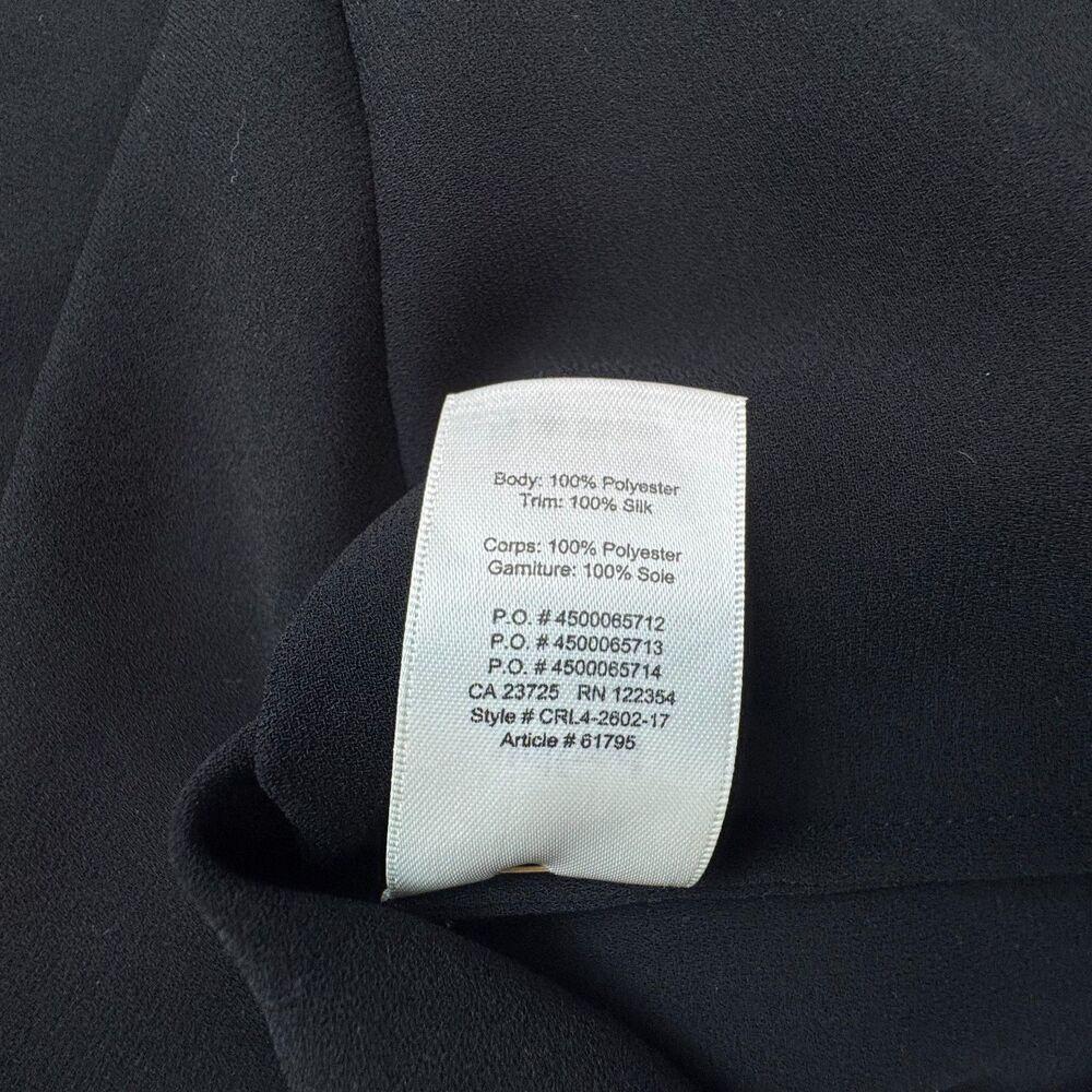 Wilfred Top Sz M Black Halter Cold Shoulder Knot Back Keyhole