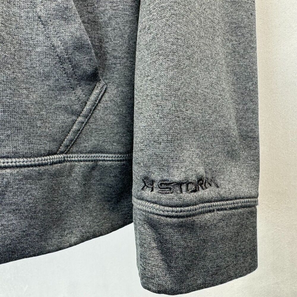 Under Armour Storm Men Hoodie Sz M Charcoal Sweatshirt Fleece Long Sleeve