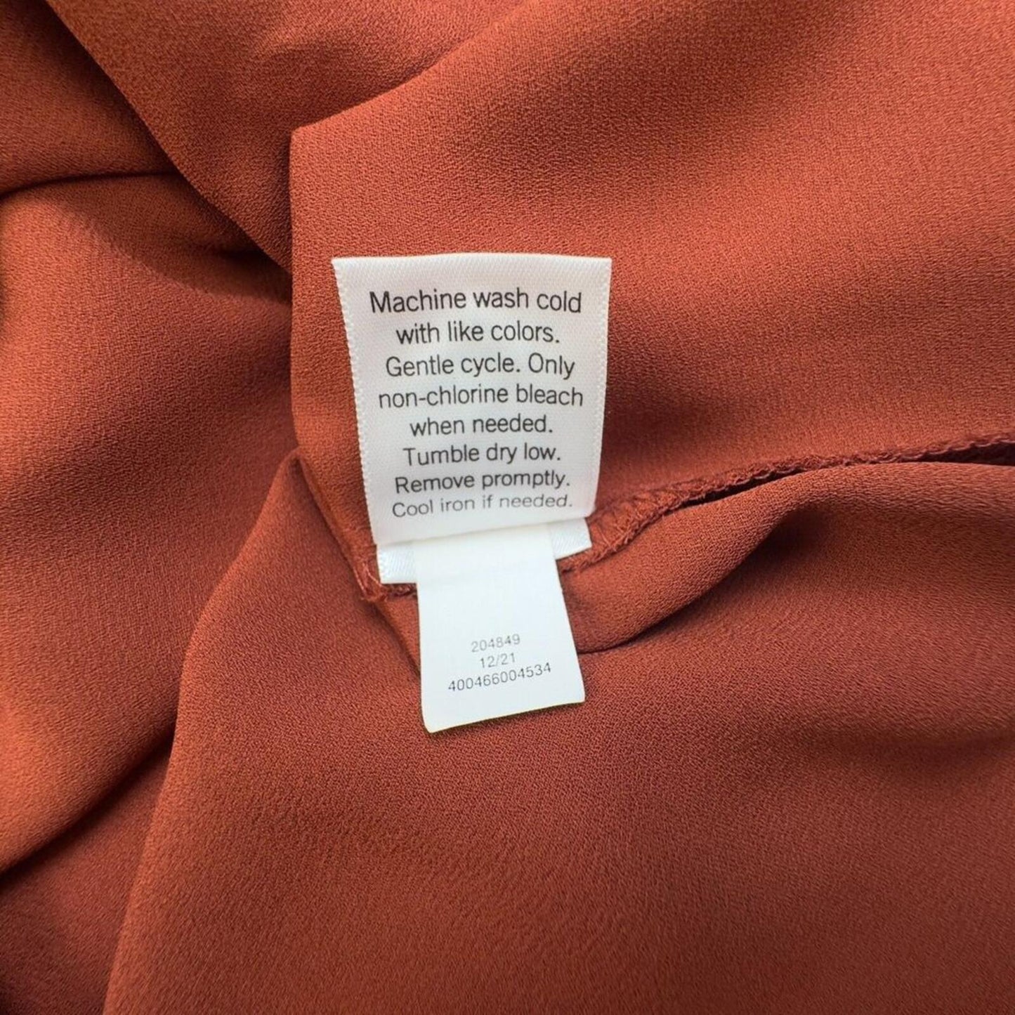 Nine West Top Sz XS Rust VNeck Sleeveless Layering Career