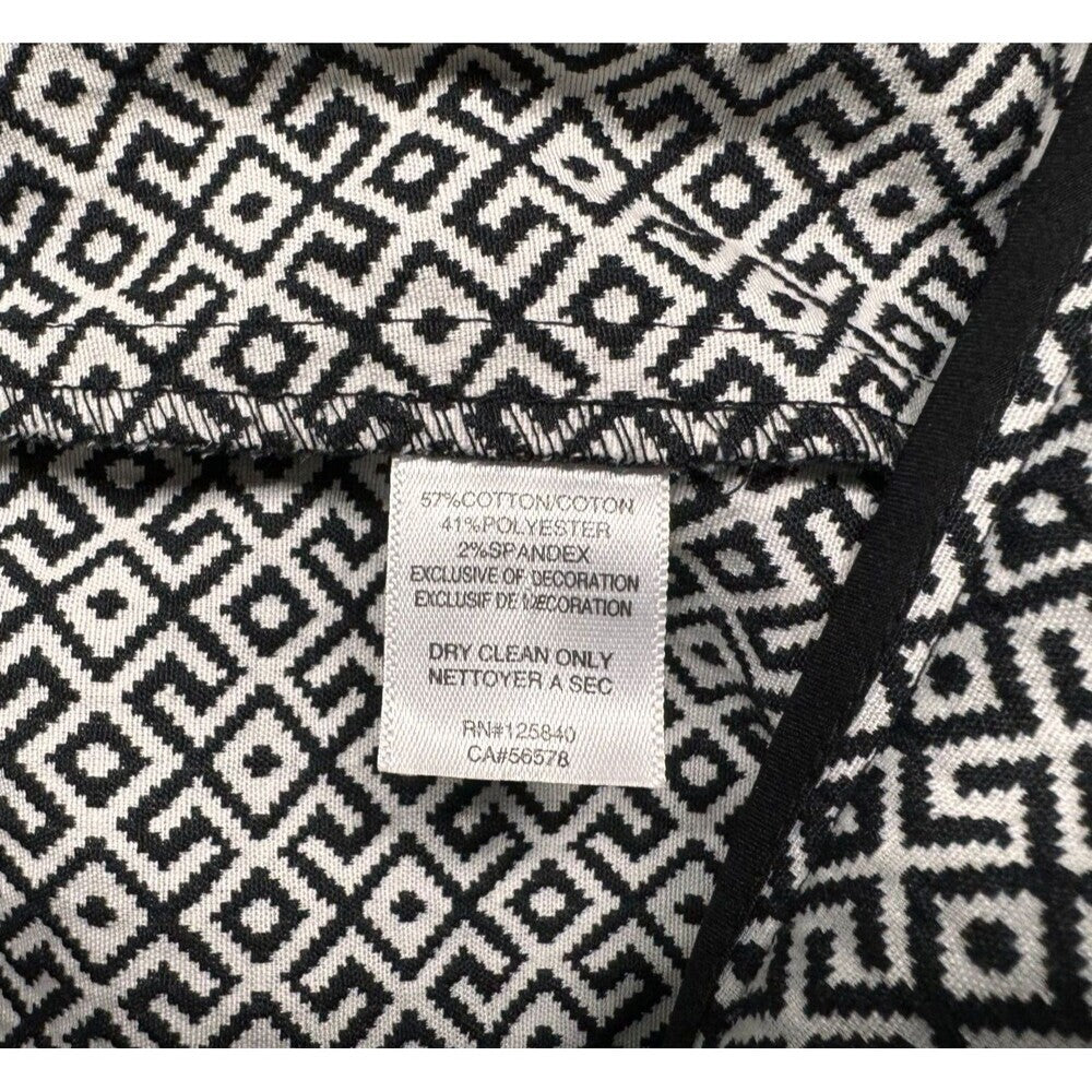Intermix NWT Ladies Skort Sz S Cotton Blend Black White 4 pockets zipper closure