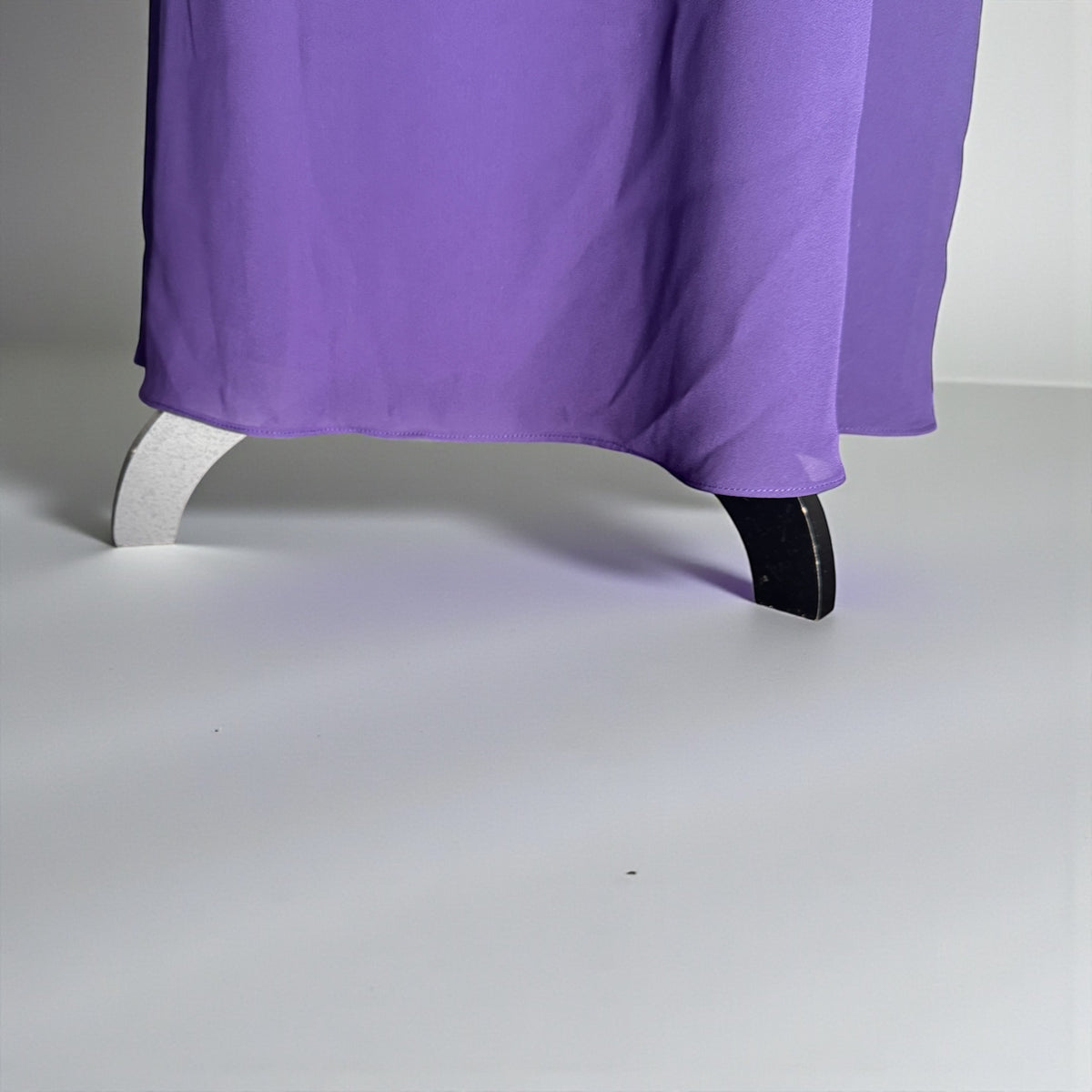 Rhapsody purple formal gown hem view
