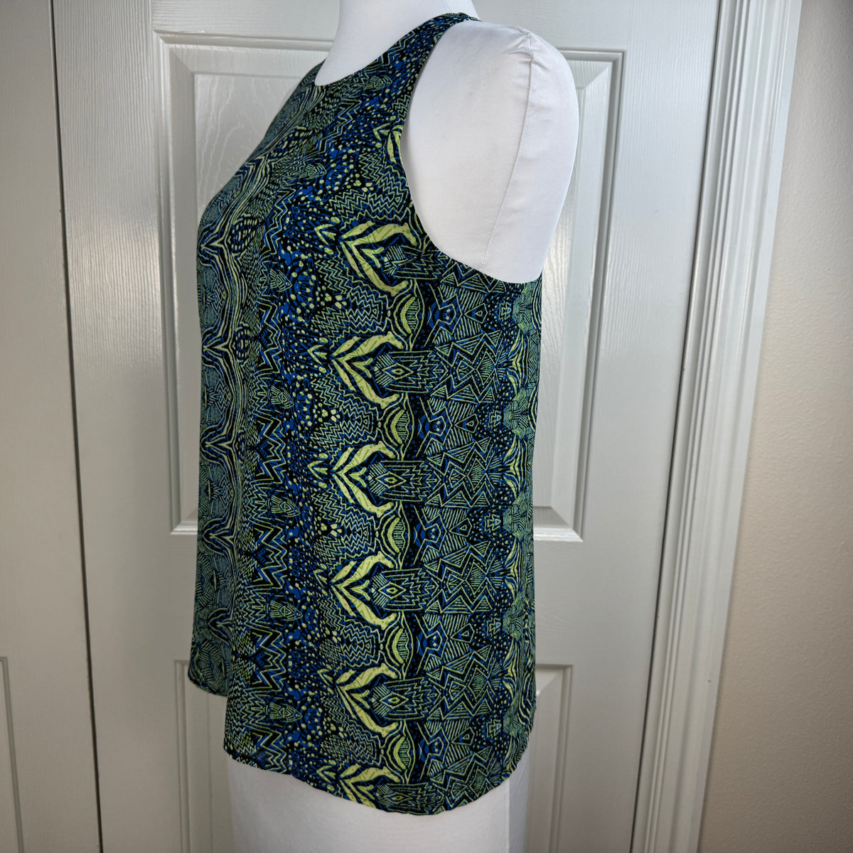 Sanctuary Clothing Abstract Print Wrap Halter Blouse Size M