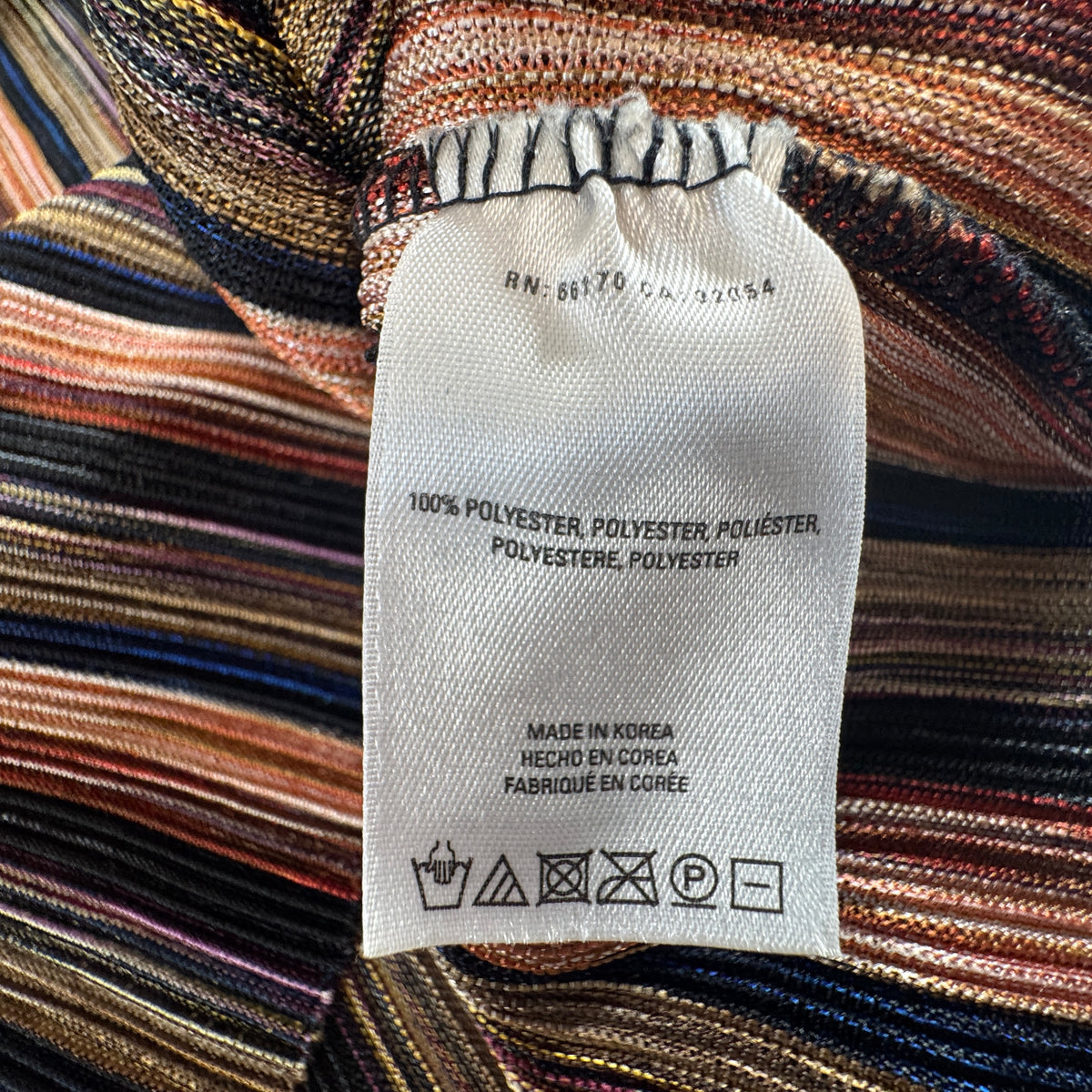 Vanessa Virginia Women's Pleated Stripe Flutter Sleeve Blouse Multicolor Size M