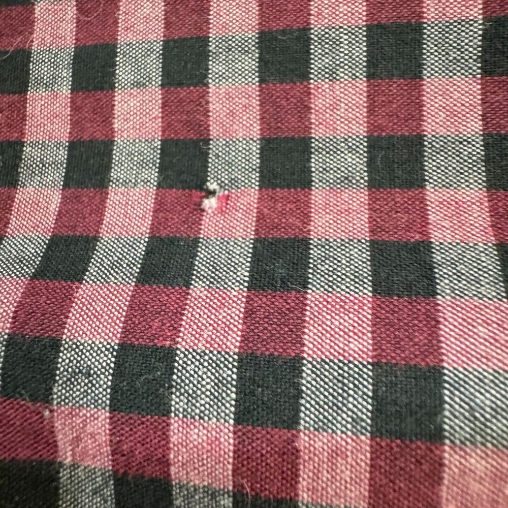 Camisa Bruno para hombre Talla M tejida suave abotonada de manga larga color burdeos, negro y gris