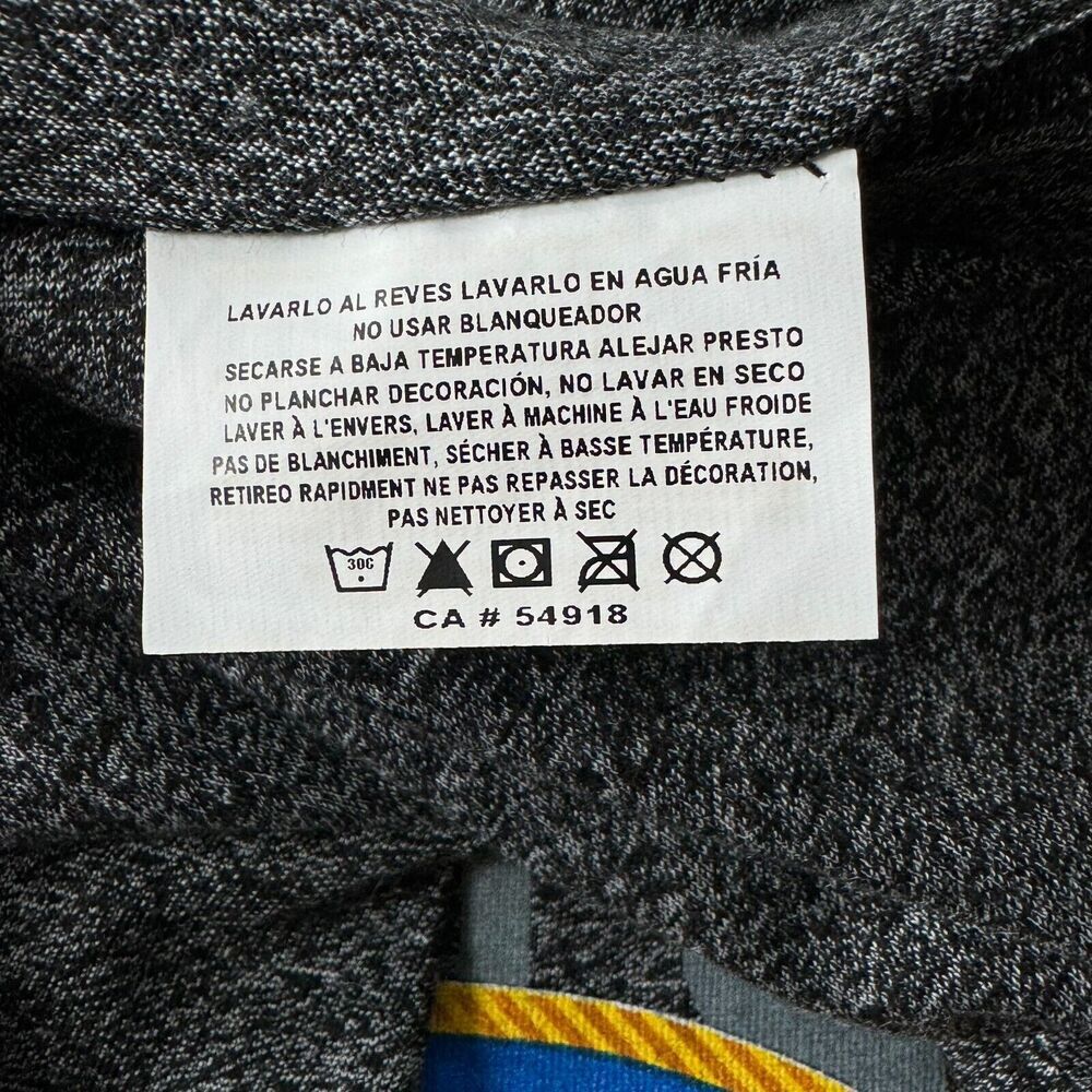 Camiseta de baloncesto Golden Warriors, talla 2XL, color gris, manga corta