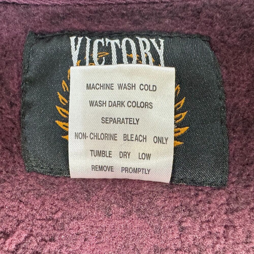 Victory Rugged Wear Men Sz M Pullover Knit Sweater Fleece 1/4 Zip Long Sleeve