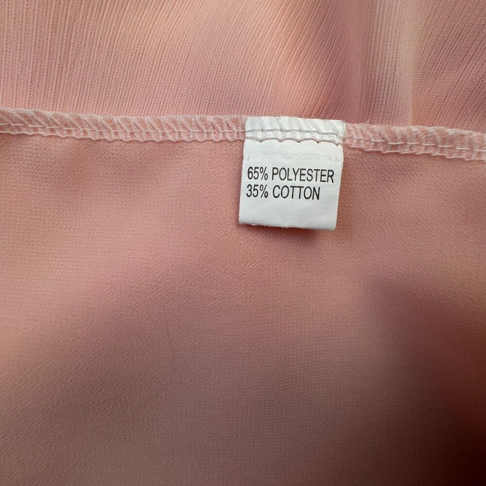 Hengrui Top Sz S Peach Lined Halter Neck Sleeveless Hook Eye Closure Flowy
