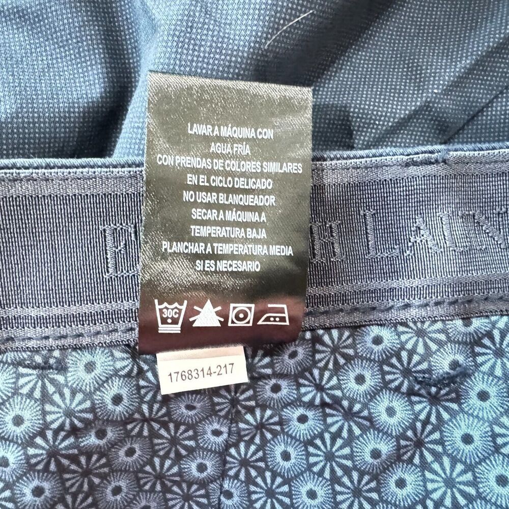 English Laundry Men Sz 38 Flat Front Textured Blue Short With Flex Waistband