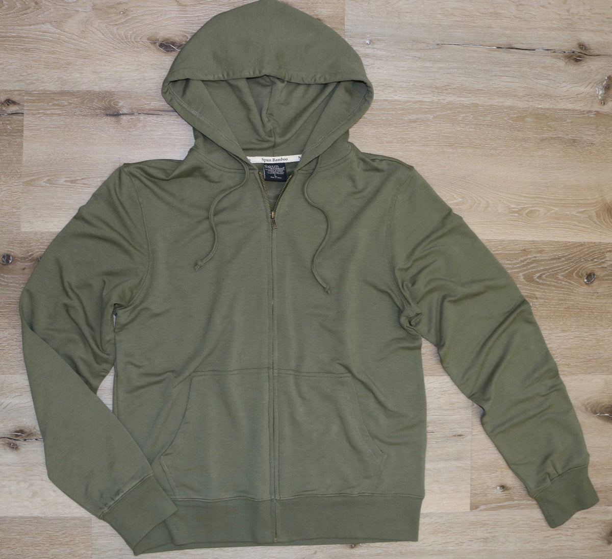 Spun Bamboo Men's Eco-Smart Bamboo Viscose Full-Zip Hoodie