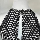 Candies Women Halter Top Sz XS Black White Geometric Print Sleeveless Lace Trim
