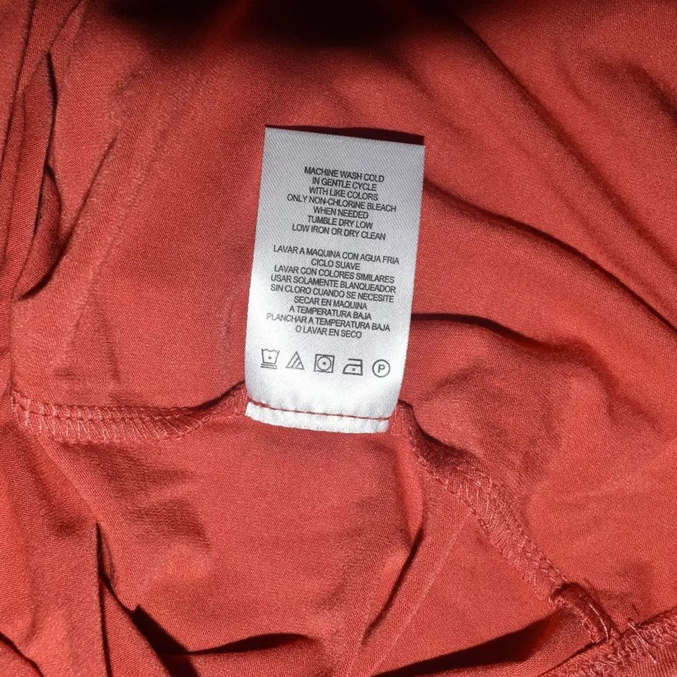 Joan Vass New York Top Women Sz XXL Terracota Short Sleeve Boat neckline