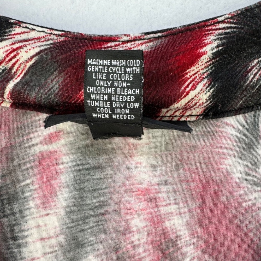 Alfani Women Blouse Sz M Tank Top Cowl Neck embellished black red gray white