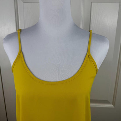 Apt 9 Women Sz S  Sheer Top Solid Yellow Adjustable Spaghetti Strap Chiffon