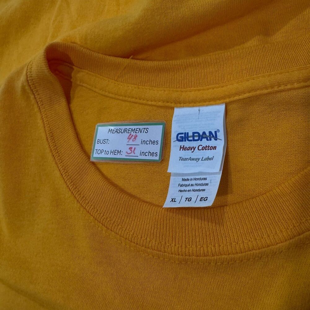 Gildan Golden State Warriors Property Of Yellow Shirt Men Sz XL Short Sleeve