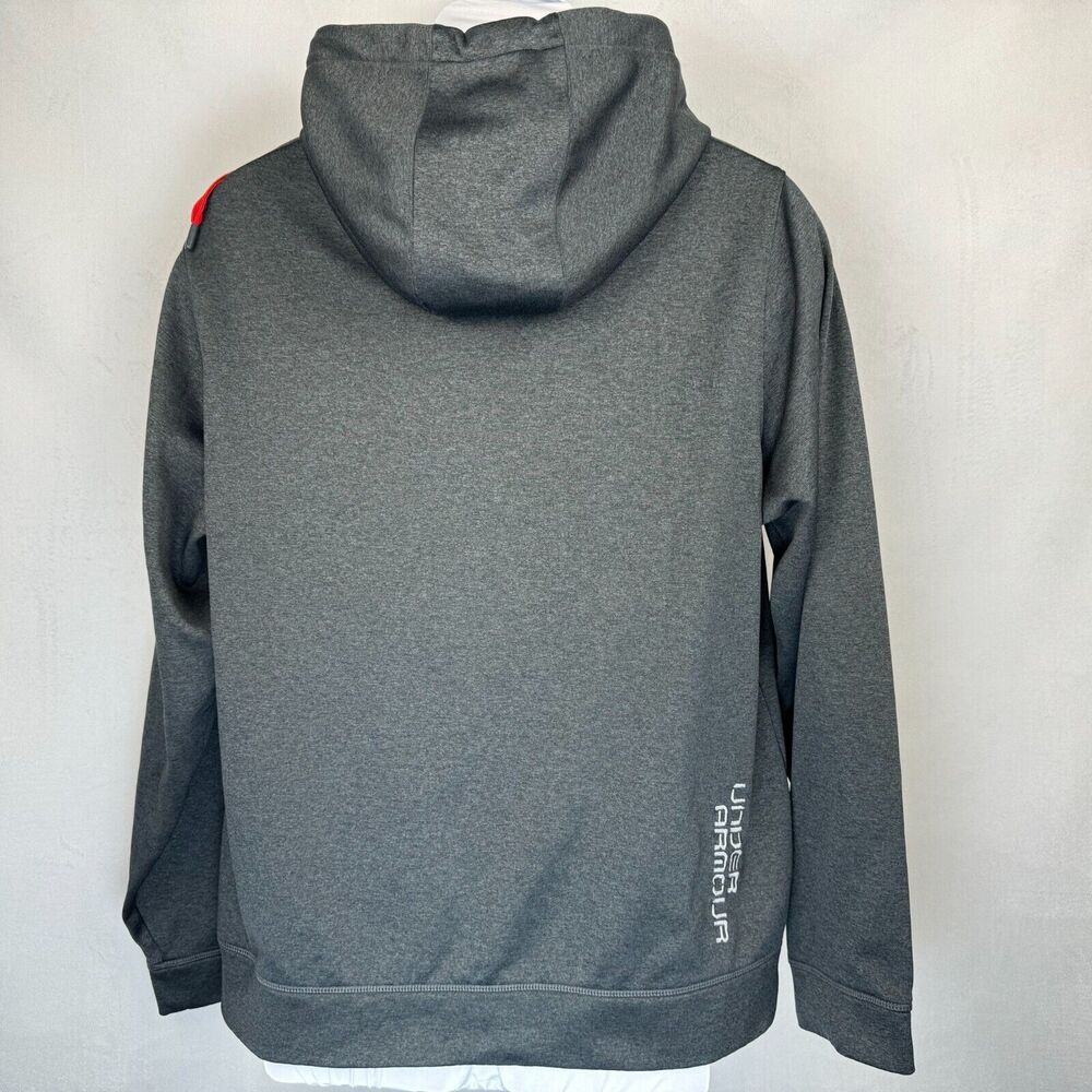 Under Armour Storm Men Hoodie Sz M Charcoal Sweatshirt Fleece Long Sleeve