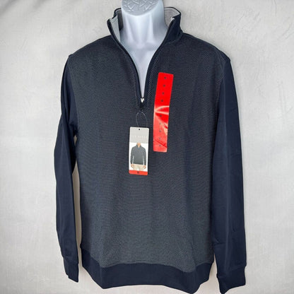 Ted Baker Men Navy Sweater Sz M Pullover 1/4 Zip Long Sleeve NWT B2011