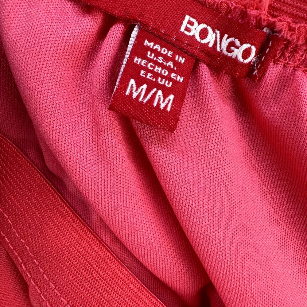 Bongo Hot Pink Pleated Sheer Skirt Lined Wrinkle Free Polyester Size M/M