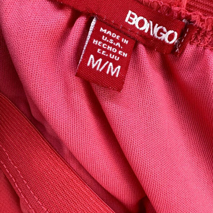 Bongo Hot Pink Pleated Sheer Skirt Lined Wrinkle Free Polyester Size M/M