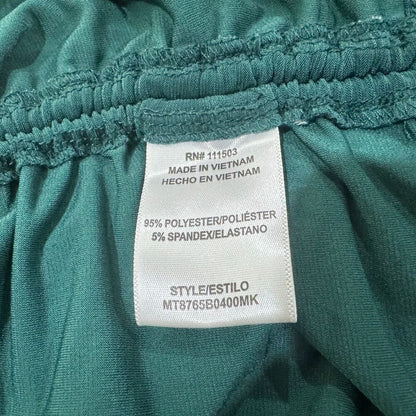 Meraki Top Sz M Green V-Neck Adjustable Ruched Sides Long Sleeve
