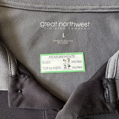 Great North West Sz L Men Golf Polo Shirt Collared Short Sleeves