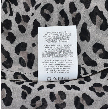 Cabi Top 2 Piece Sz M Leopard Print Flutter Ruffle Tank