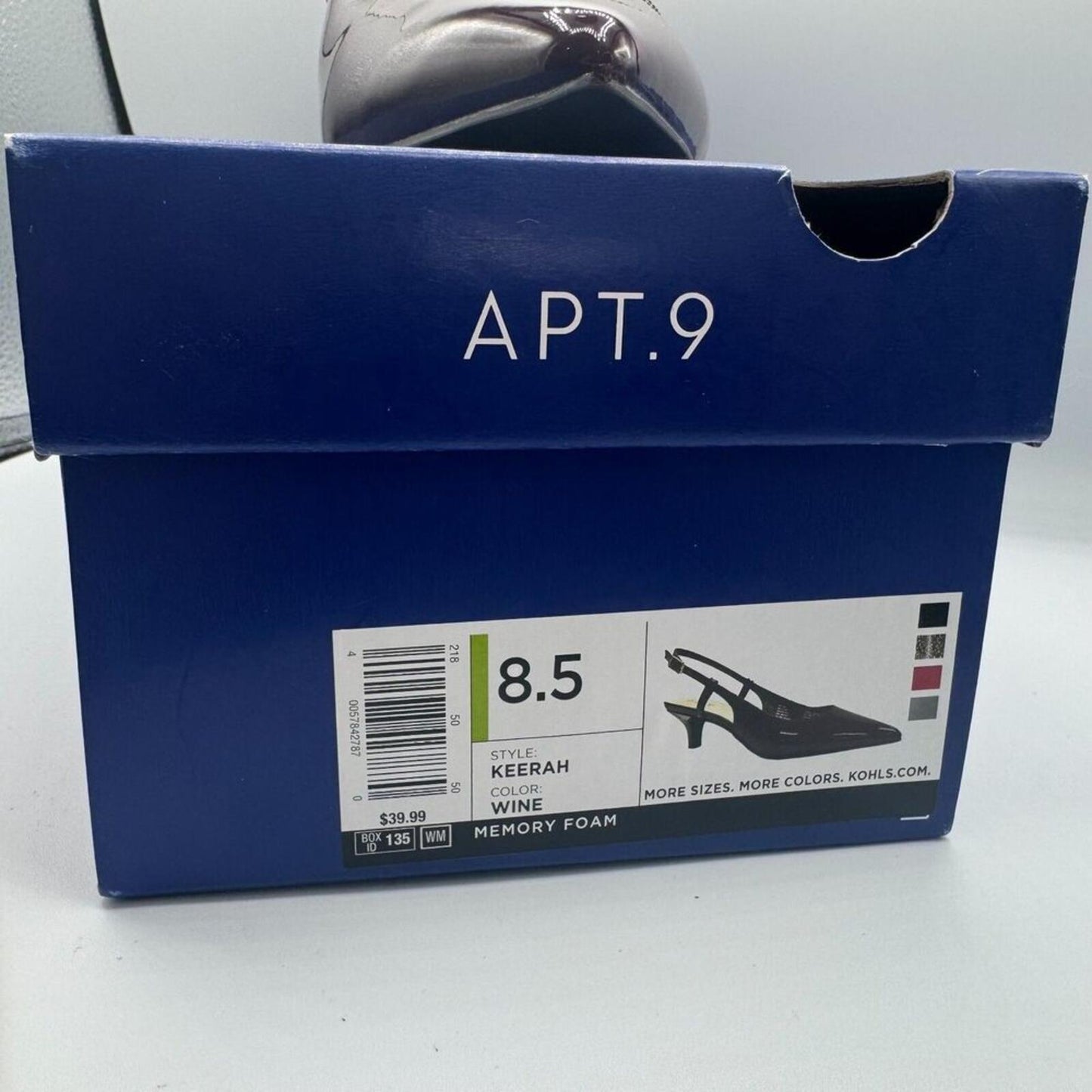 Apt 9 Keerah Wine Size 8.5 M Shoes Patent Leather Strappy Pointed Toe 2.5" Heel