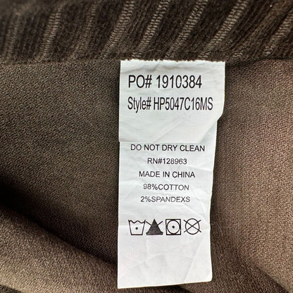 Indigo Rein Women's Skinny Pants Size 3 Brown Pinstripe Mid Rise Stretch
