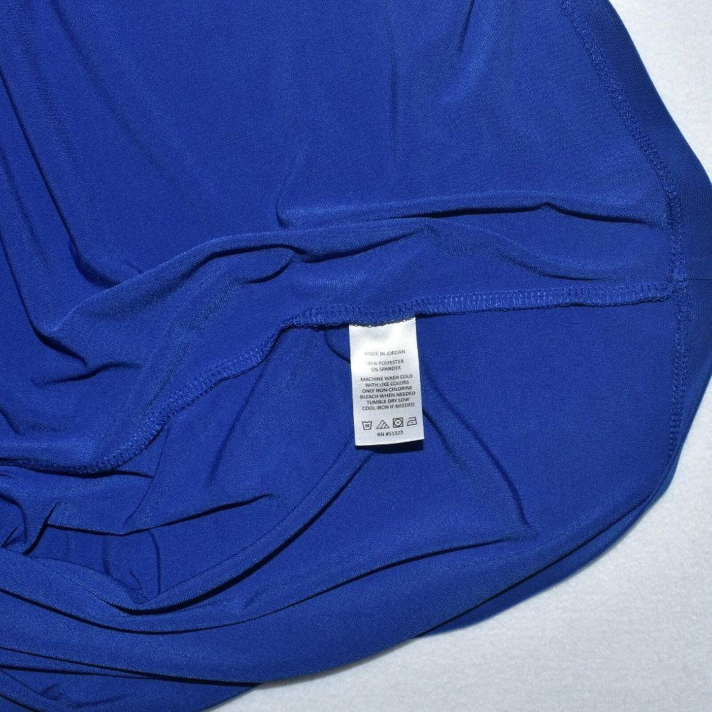 Two by Vince Camuto Slit Tie Short Cap Sleeve Blue With Black Trim Top - XXL