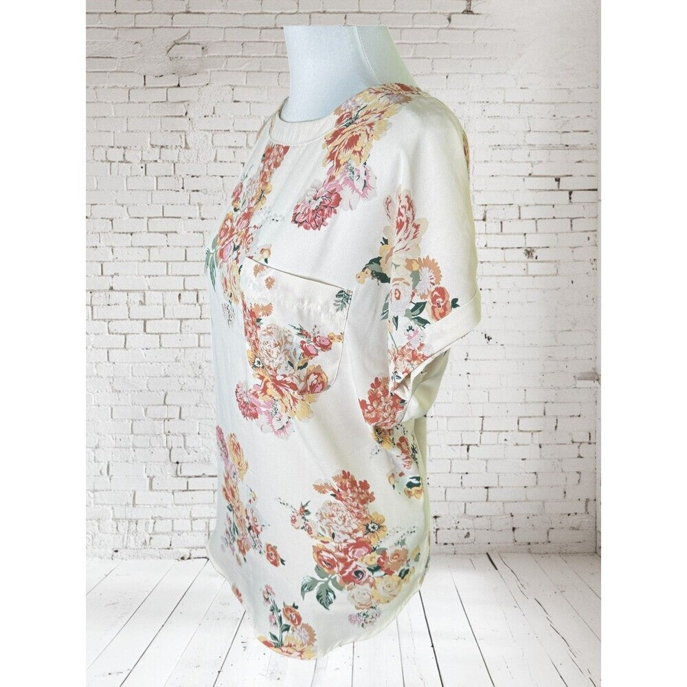 Buffalo David Bitton Women Sz M NWT Blouse Patch Pocket Back Keyhole