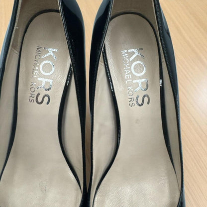 Michael Kors Womens Dress Shoe Pump Sz 9 Black Patent Leather High Heel Stiletto