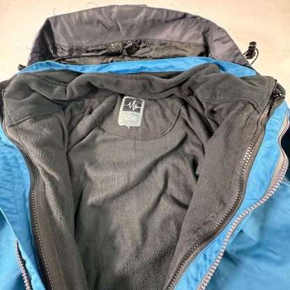 Pulse Snow Jacket Men Sz M Insulated Detachable Hoodie Teal Green-Blue Charcoal