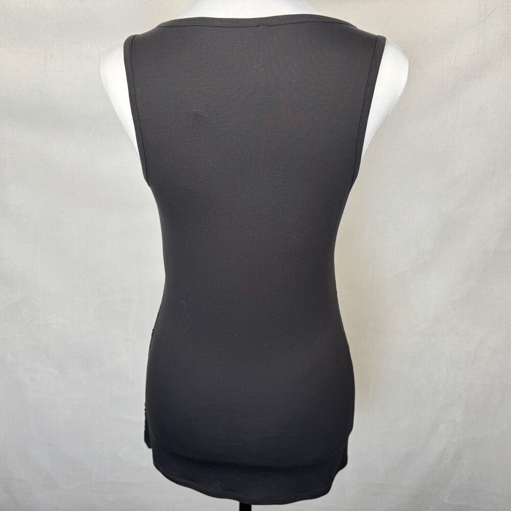 Maurice Tank Top Sz M Black Sequin Stretchy Rayon Spandex NWT