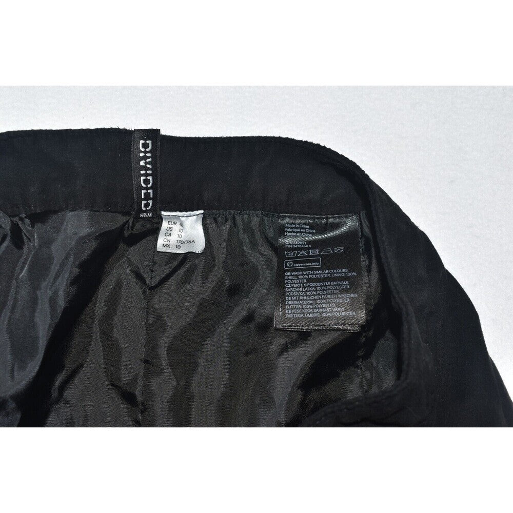 H&M Divided Women’s Black A-Line Mini Skirt Back Zip