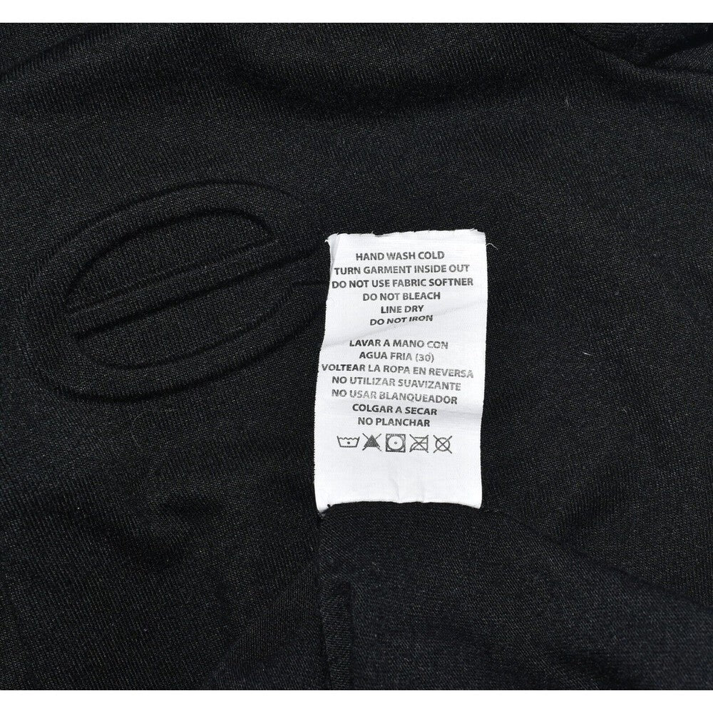 Bebe Sport Top Black with Black Logo Short Sleeve Shirt Sheer Mesh - Size M