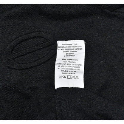 Bebe Sport Top Black with Black Logo Short Sleeve Shirt Sheer Mesh - Size M