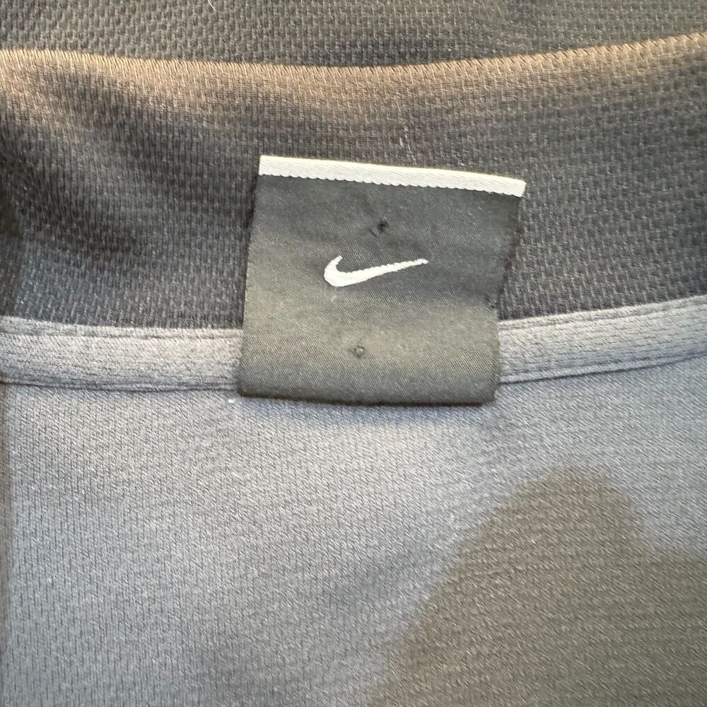 Nike Golf Dri Fit Men Polo Sz M Black and Gray Trim Short Sleeve Collared Top