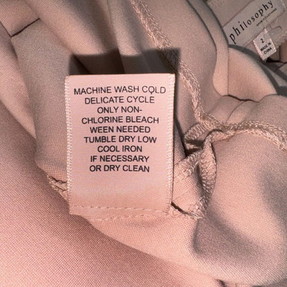 Philosophy Ladies Pencil Skirt Sz 2 Mid Length Dusty Pink Stretch