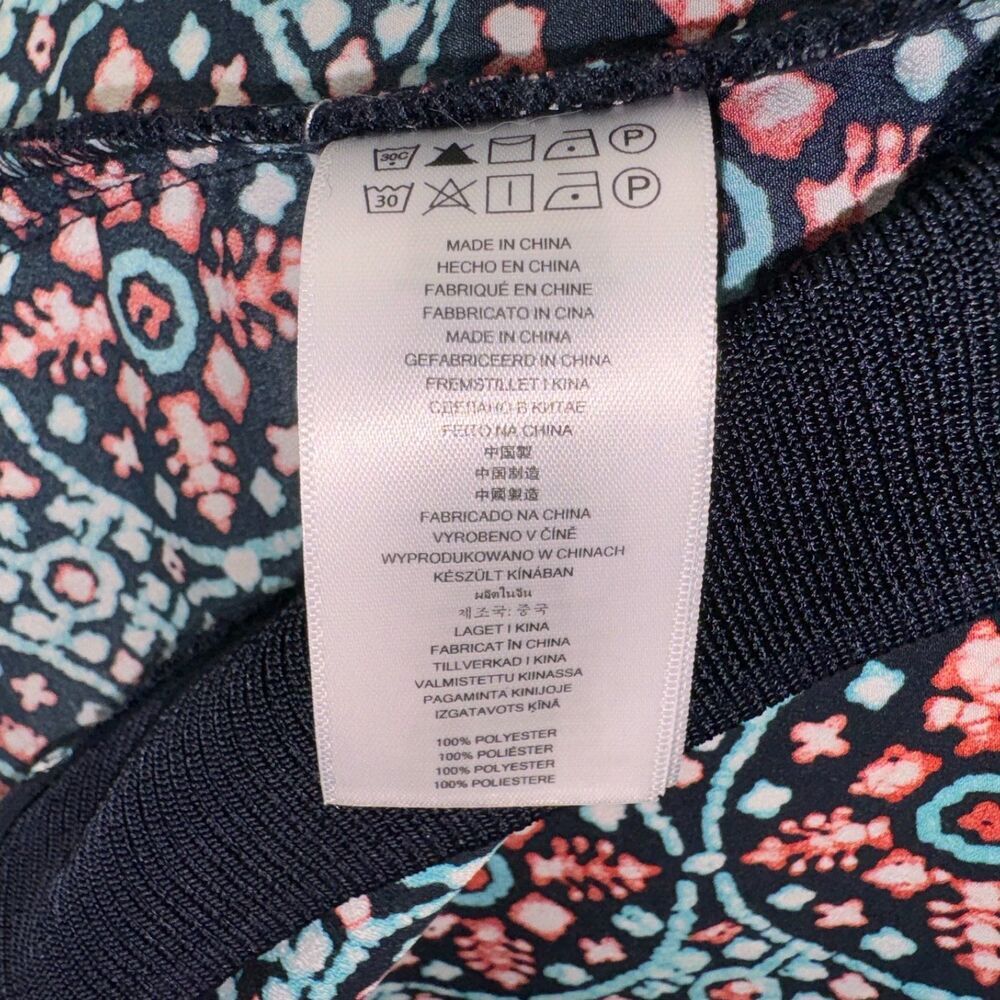 Michael Kors Ladies Blouse Sz M Multicolor Boat Neck Sleeveless solid knit trim