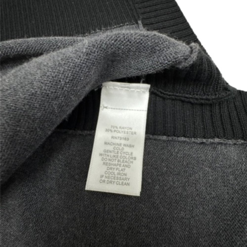 Cable & Gauge Women’s Plus Size 1X Gray Black Boat Neck Knit Top