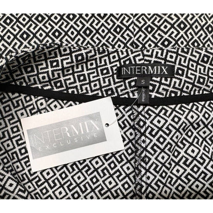 Intermix NWT Ladies Skort Sz S Cotton Blend Black White 4 pockets zipper closure