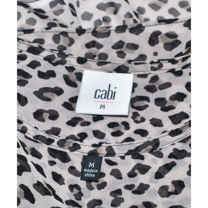 Cabi Top 2 Piece Sz M Leopard Print Flutter Ruffle Tank