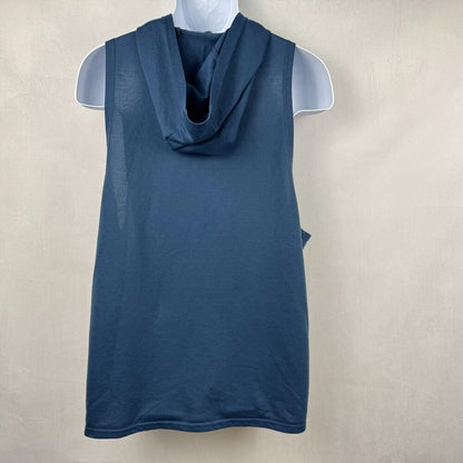 Coofandy Men Blue Workout Hooded Tank Top Sz XXL Body Building Off Sleeveless