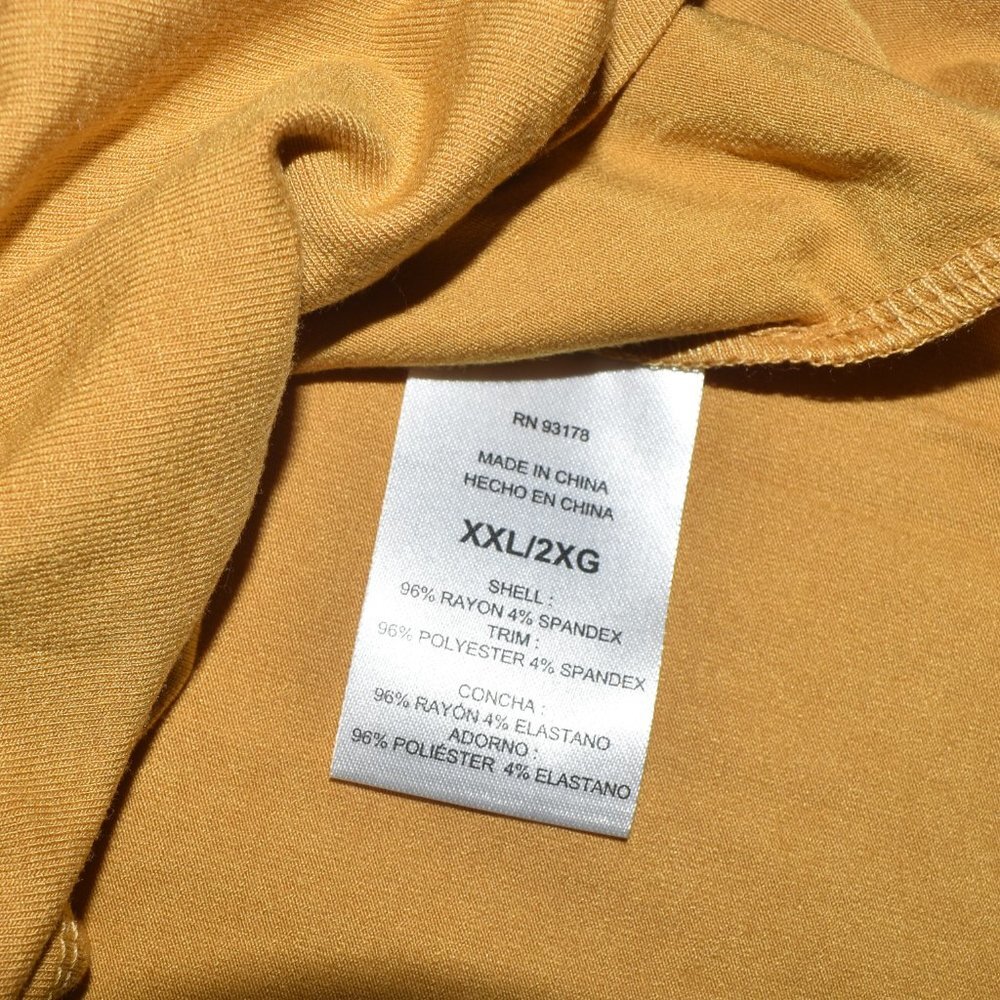 Joan Vass New York Women's Size XXL Marigold Short Sleeve NWT