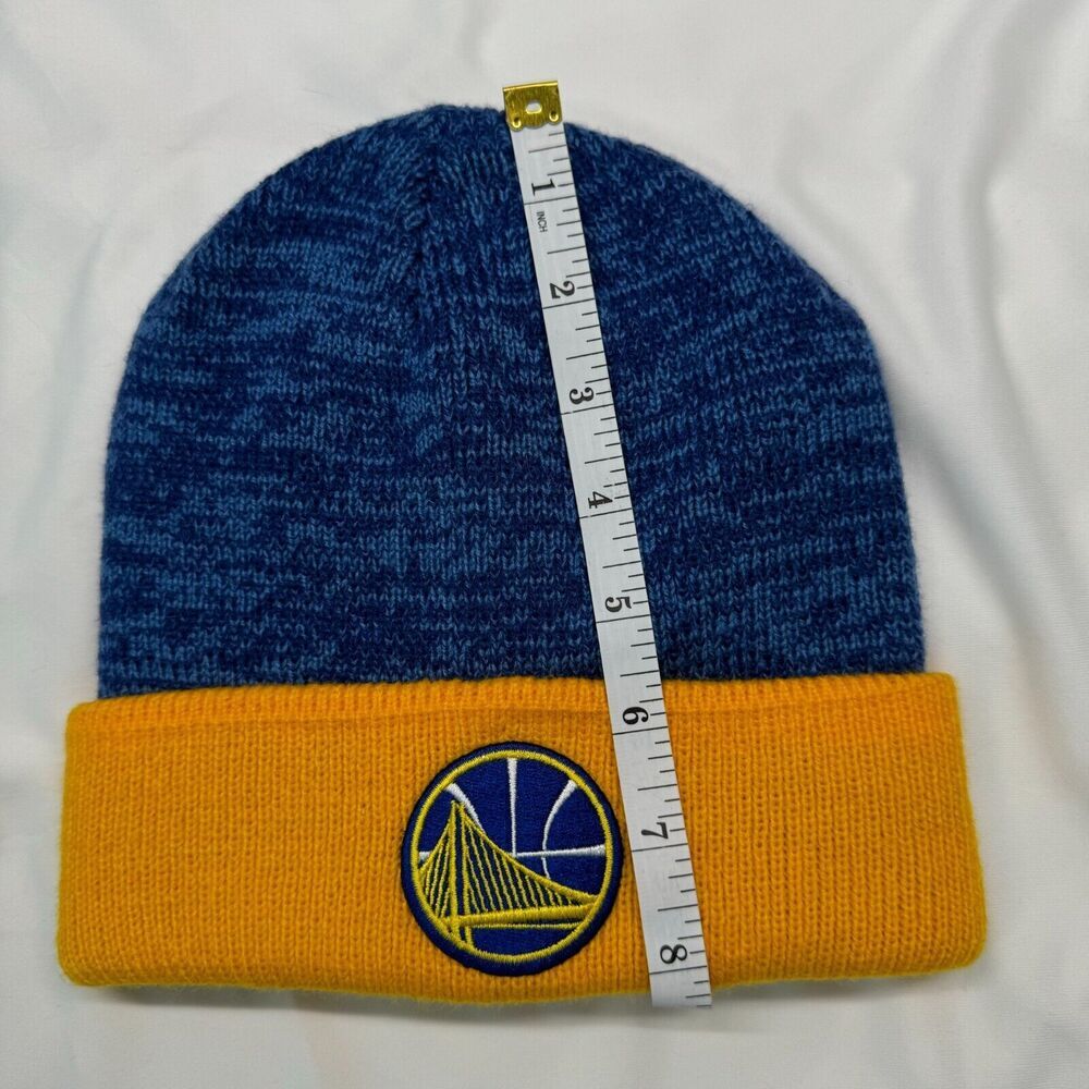 Golden State Warriors Beanie Hat Blue Yellow Knit NBA